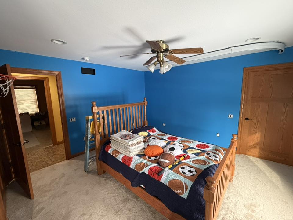 Freshly painted interior room